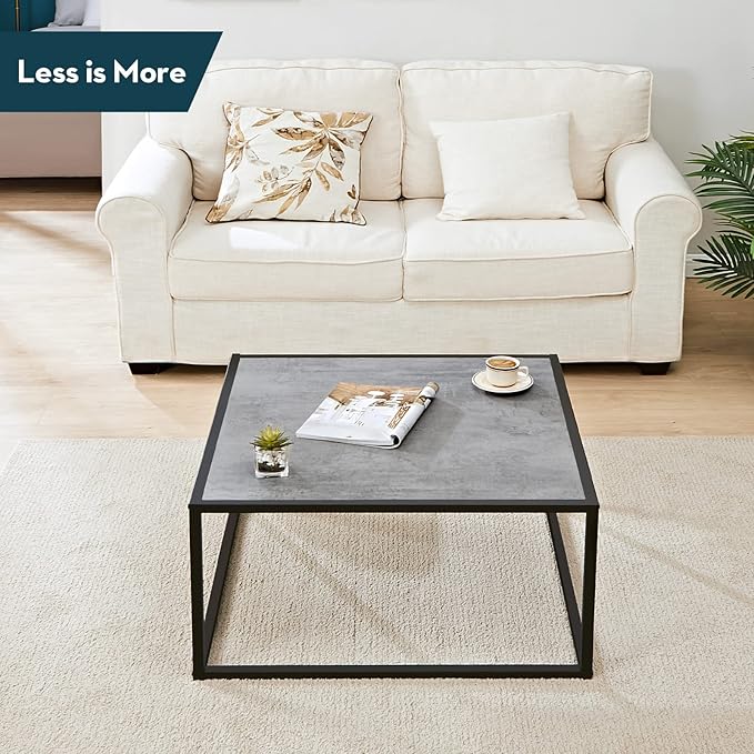 SAYGOER Small Coffee Table Square Modern Coffee Tables - Image 7