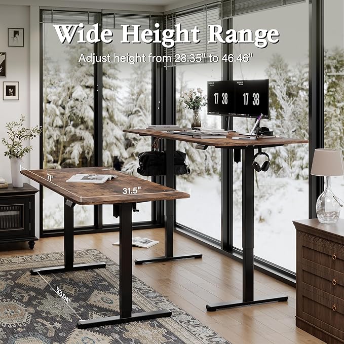 Monomi Electric Standing Desk, 71 x 31.5 inches Height Adjustable, Ergonomic - Image 2