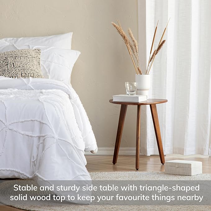 MH London Tri Pin Side Table I Handmade Natural Mango Wood, Naturally Moisture - Image 4
