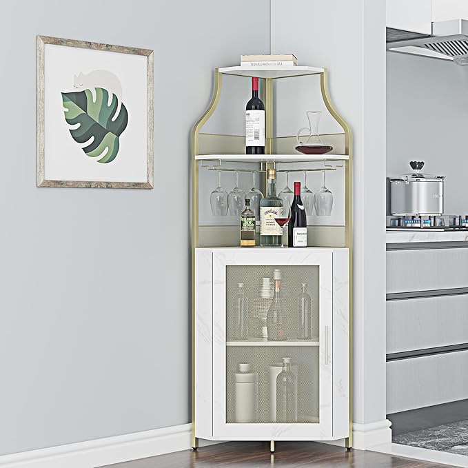 GarveeHome Corner Wine Cabinet - Image 7
