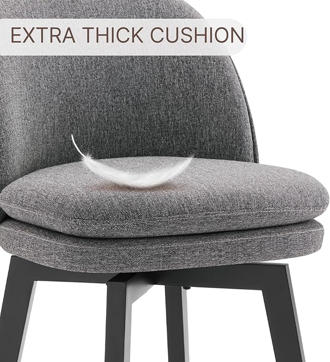 Counter Height Barstools 26 inch Upholstered Swivel Bar Stools - Image 8