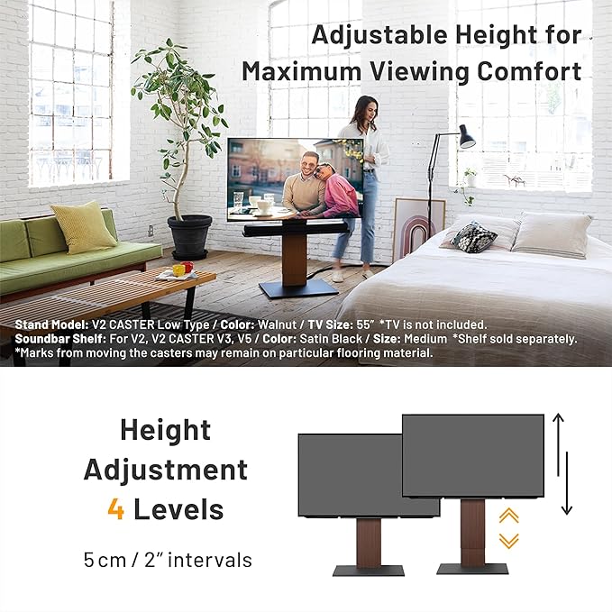 WALL V2 Caster Low Type | Minimalist Rolling TV Stand - Image 6