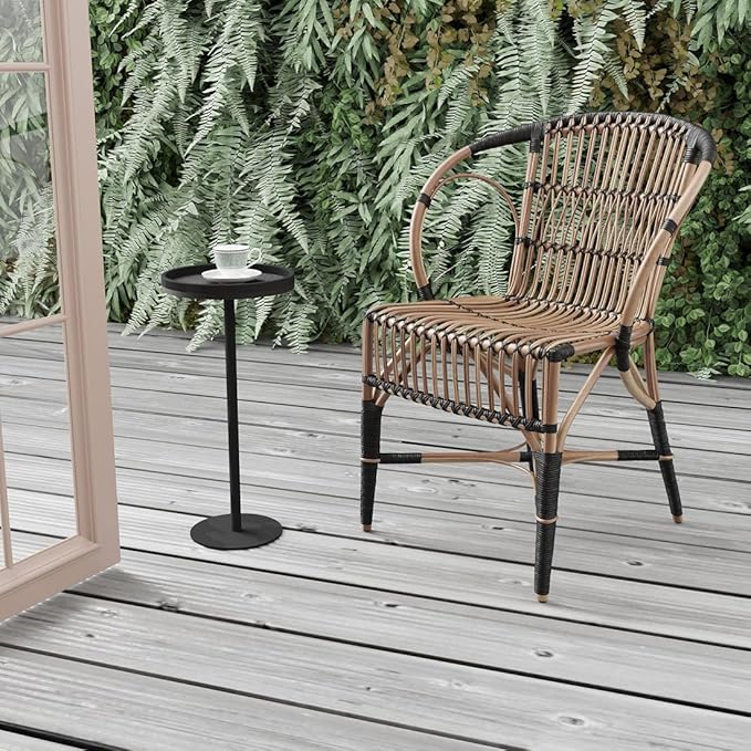 Round Drink Table, Small Pedestal Table, Small Round Side Table - Image 6