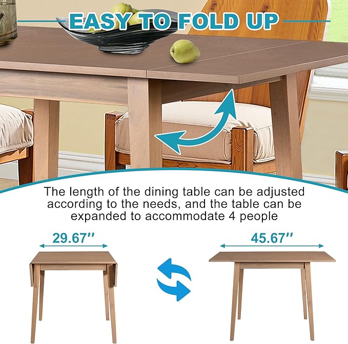 29"- 45" Extendable Dining Table - Image 4
