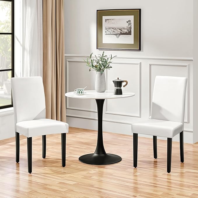 Yaheetech Dining Chairs Set of 2 Faux Leather Modern Dining Room Chairs - Image 8