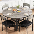 Round Dining Table Set for 4, Kitchen Table and Chairs for 4, Circle Table by JOCOEVOL