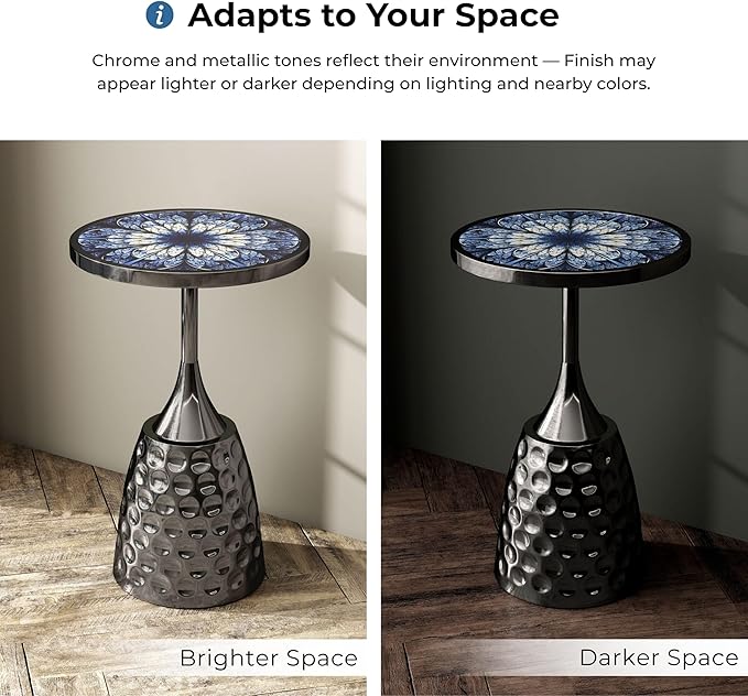 HOMES: Inside + Out Halric Modern 24" Tall Round End Table - Image 7
