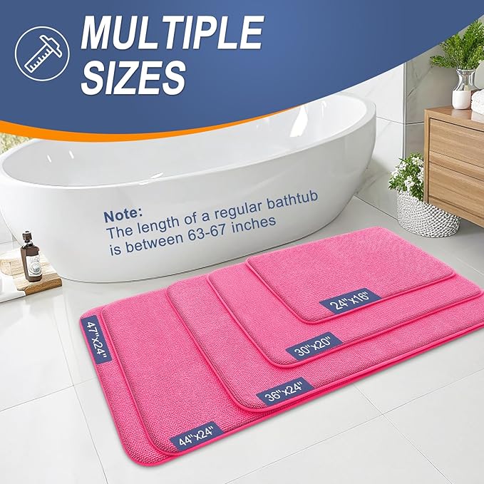 OLANLY Thick Memory Foam Bath Mat Rug 24x16, Extra Soft Absorbent Bathroom Rug - Image 5
