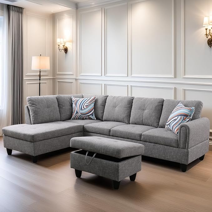 L Shaped Sectional Couches for Living Room, Modern Modular Sectional Sofa - Image 3