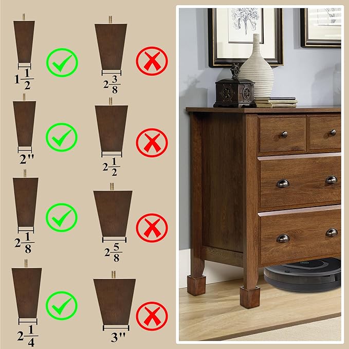 Sopicoz 3 inch Furniture Risers Square Bed Risers Set of 4, Heavy Duty Wood Bed - Image 9