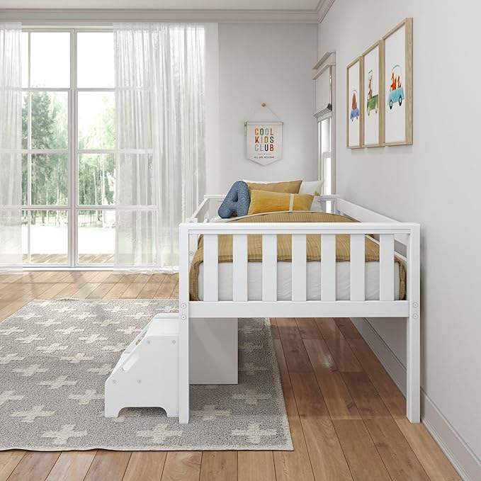 Max & Lily Soren Ultra Low Loft Bed, Twin Bed Frame - Image 8