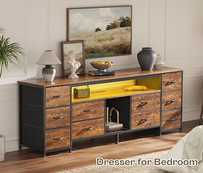 Huuger 63 Inch LED TV Stand Dresser - Image 7