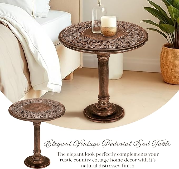 Wooden End Table for Living Room - Image 5