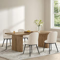 Dining Chairs Set of 6, Faux Leather Upholstered Dining Room Chairs by Kislot