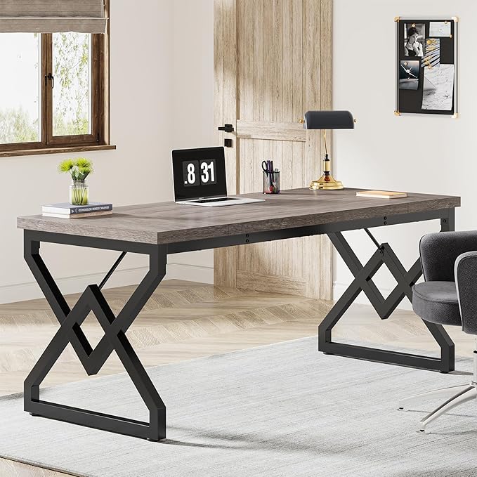 Tribesigns 63 Inch Executive Desk, Large Office Computer Desk by Tribesigns