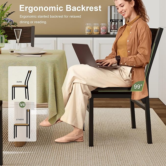 Feonase Dining Chairs Set of 6, Modern Kitchen Chairs - Image 4