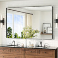 TETOTE 55 x 36 Black Bathroom Mirror Large Black Mirrors by TETOTE