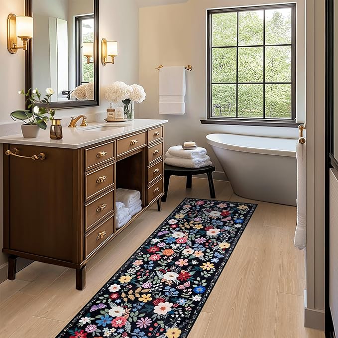 Runner Rug for Entryway: 2x10 Kitchen Rugs Non Slip Washable Ultra-Thin Soft - Image 5