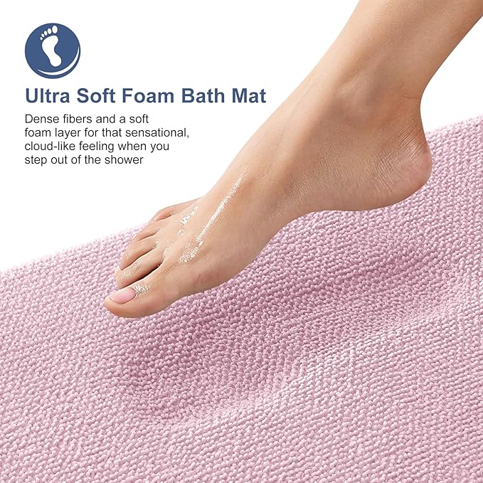 OLANLY Thick Memory Foam Bath Mat Rug 30x20, Extra Soft Absorbent Bathroom Rug - Image 2