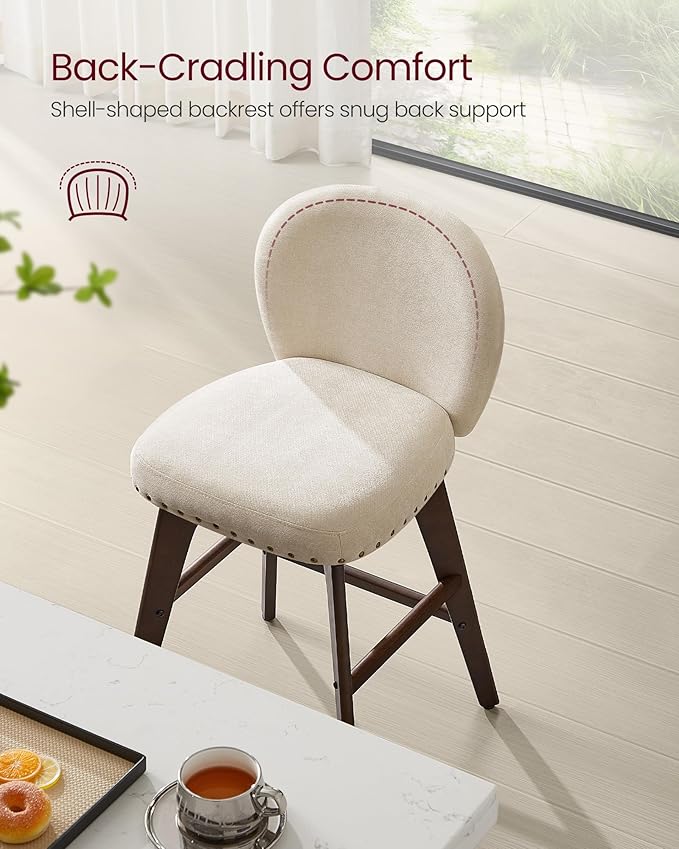 VASAGLE Bar Stools Set of 2, Swivel Counter Height Bar Stools - Image 7