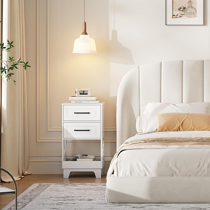 Tall Nightstand Set of 2 Side Table - Image 8