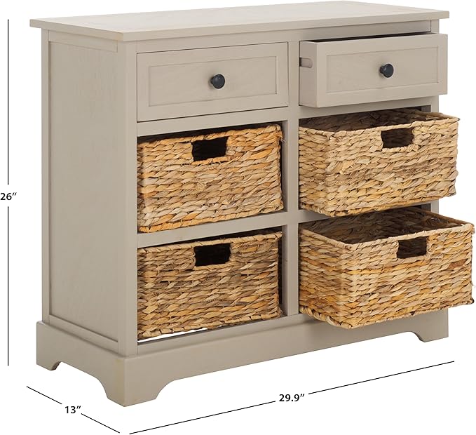 SAFAVIEH American Homes Collection Herman Vintage Grey Storage Unit - Image 3