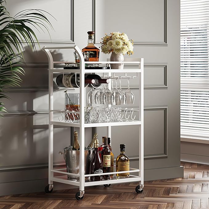 TUTOTAK Bar Cart, Home Bar Serving Cart by WelcometotheTUTOTAKHome