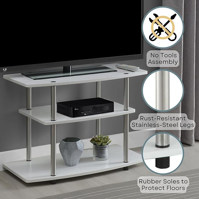 Convenience Concepts Designs2Go No Tools 3-Tier Stand Entertainment Center 37 - Image 5