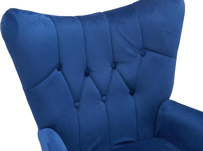 Container Furniture Direct Modern Chic Mid-Century Velvet Accent Armchair - Image 5