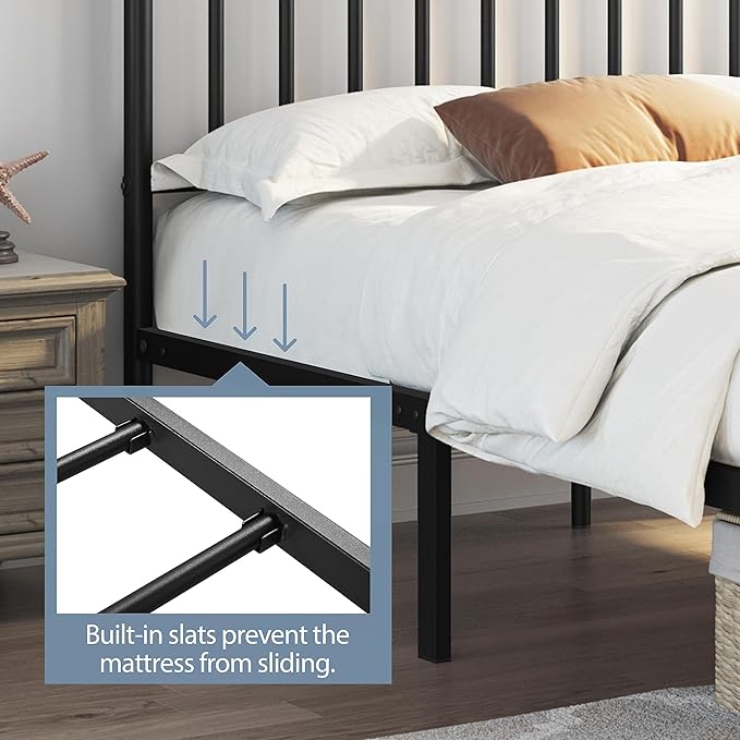 Yaheetech 14 Inch Queen Size Bed Frame Metal Platform Bed - Image 6