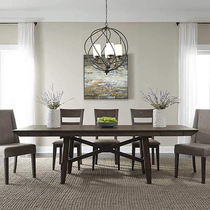 LIBERTY FURNITURE INDUSTRIES, INC. Double Bridge Trestle Table Set - Image 9