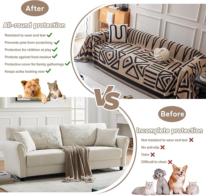 HANDONTIME Boho Geometric Couch Covers - Image 5