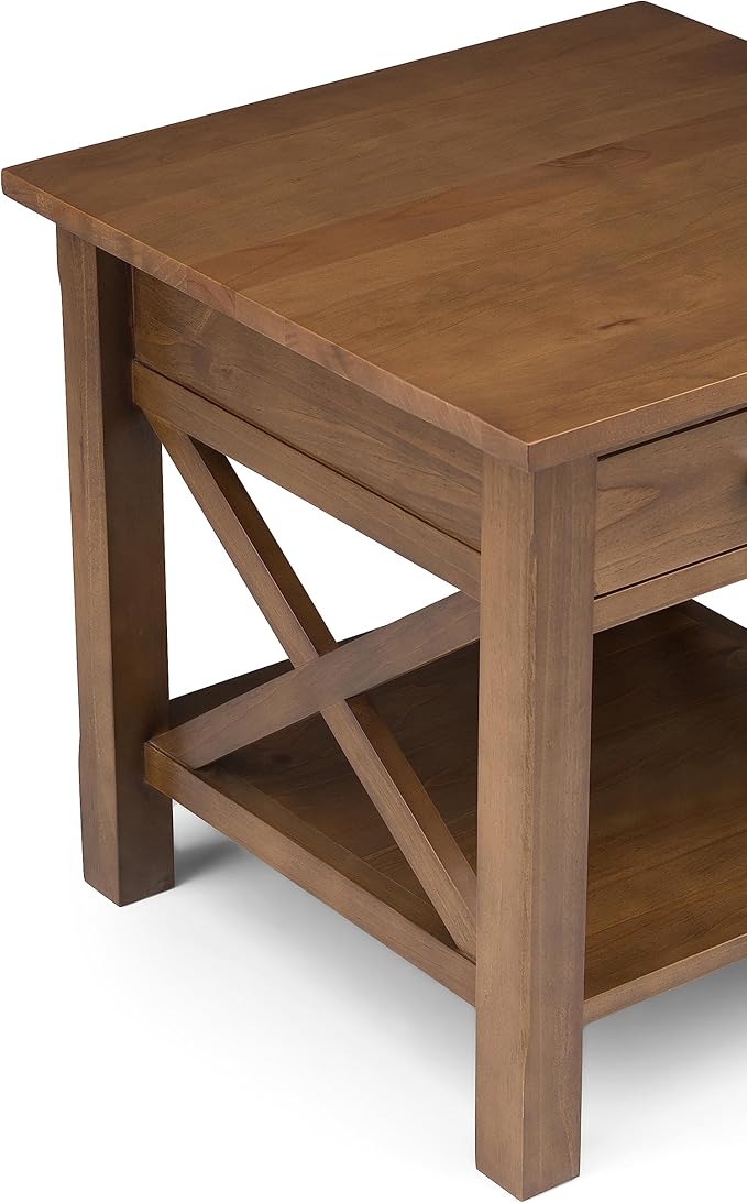 SIMPLIHOME Kitchener SOLID WOOD 21 inch Wide Square Contemporary End Side Table - Image 7