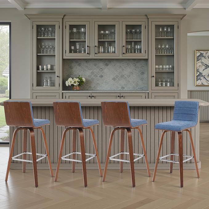 Vienna Modern Swivel Bar Height Stool by ArmenLiving