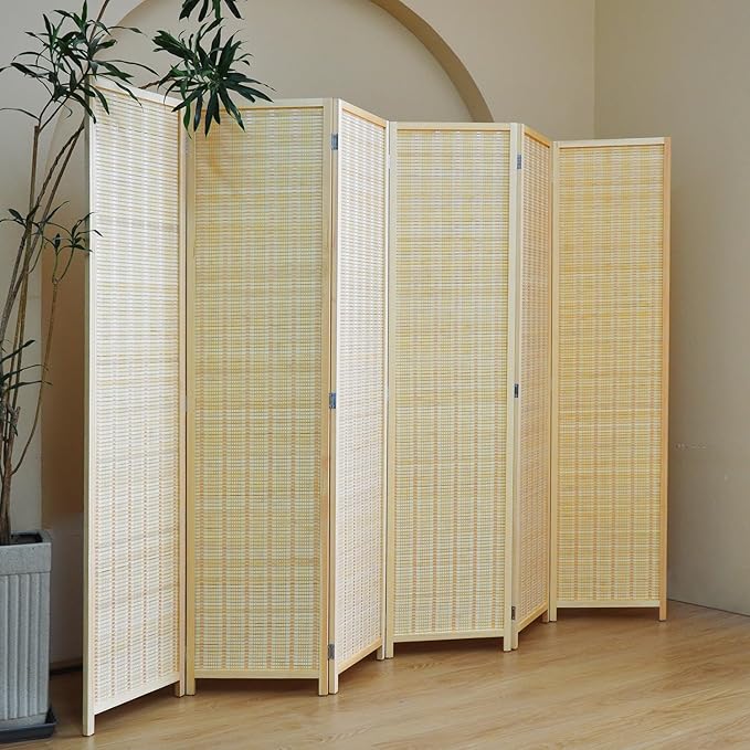 6 Panel Folding Room Divider Screen, - Image 3