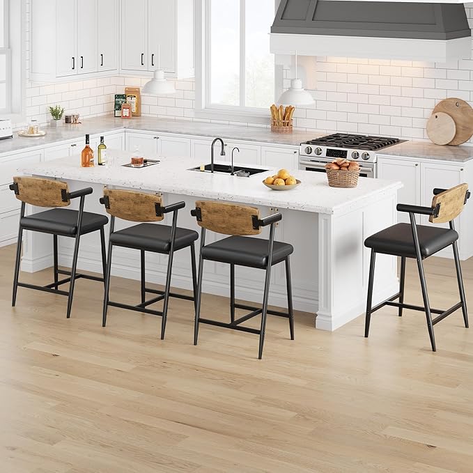 GarveeHome Counter Height Bar Stools Set of 2 - Image 5