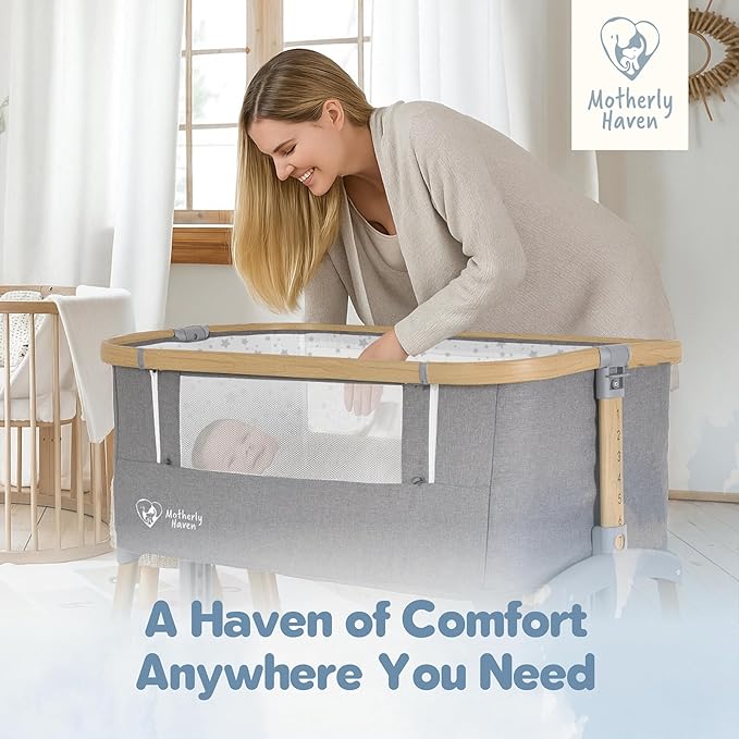 Baby Bassinet Bedside Sleeper, Portable Crib - Image 7