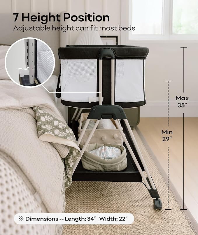 Fodoss Baby Bassinet Bedside Sleeper - Image 6
