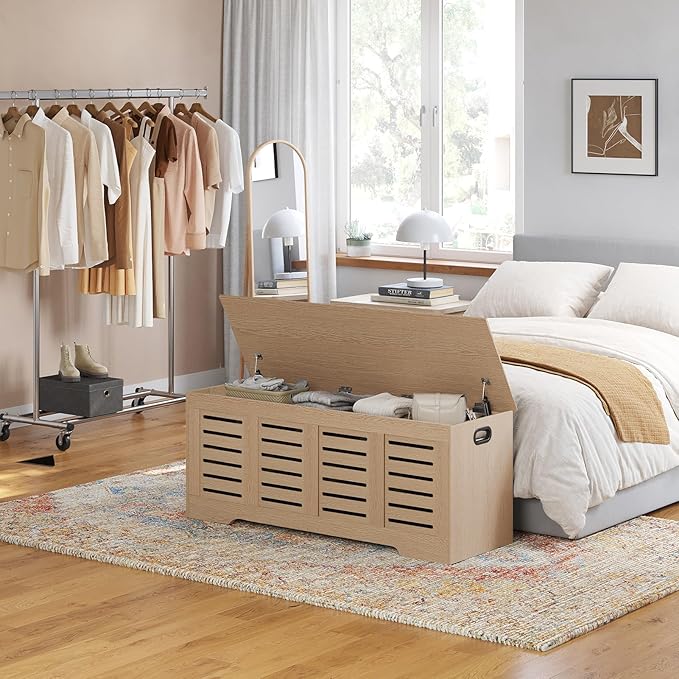 DINZI LVJ Storage Chest, 47.3”Wooden Storage Box - Image 6