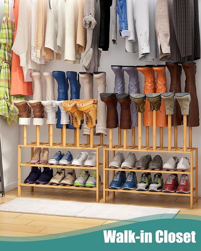 Boot Rack with Shoe Rack, Boot Rack Organizer Tall Boots - Image 7