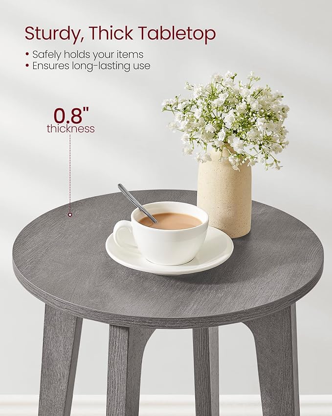 VASAGLE Side Table, Small Round End Table - Image 5