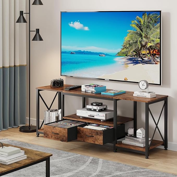 TV Stand with Fabric Drawer for 50 55 Inches TV - Image 6