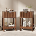 Night Stand Set 2, Fluted Nightstand by Nasonet