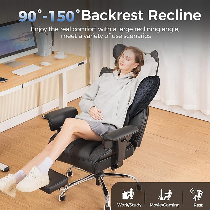GTRACING Big and Tall Gaming Chair 400lbs Heavy Duty Office Chair - Image 7