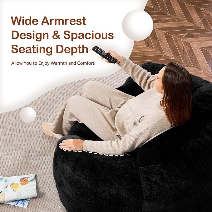 Giant Bean Bag Chair for Adults, Large Memory Foam BeanBag Chairs, Oversized - Image 6
