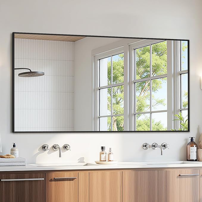 Bathroom Mirror 60" x 30", Large Rectangle Wall Mirror, Entryway Decor by Unknown