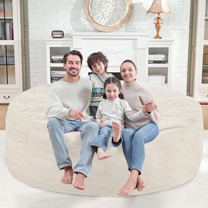 6FT Bean Bag Chair, Large Bean Bag Chairs - Image 2