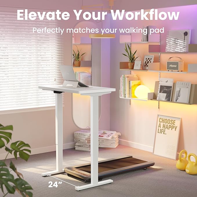 HUANUO 32" Small Electric Standing Desk Adjustable Height, 4 Memory Height - Image 8