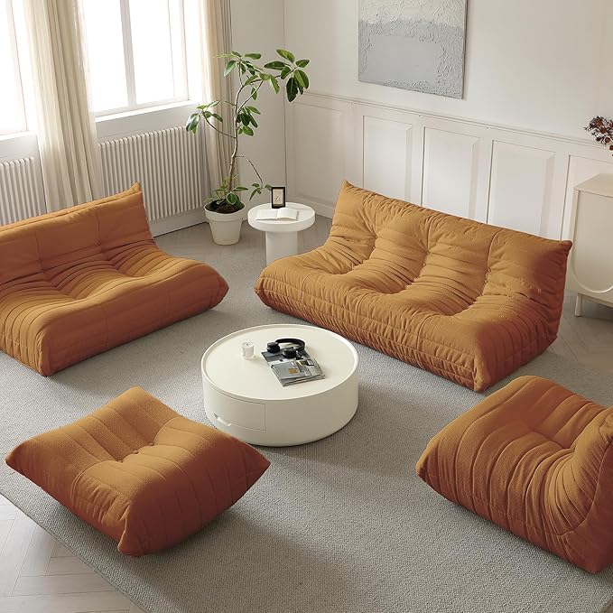 Luxury Sofa Couch Chair, Lazy Floor Seating, Fireside Bean Bag Chair, Ergonomic - Image 6