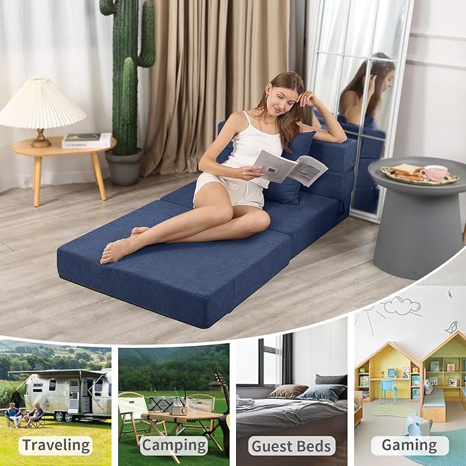 Folding Sofa Bed, High-Density Memory Foam Sofa - Image 6